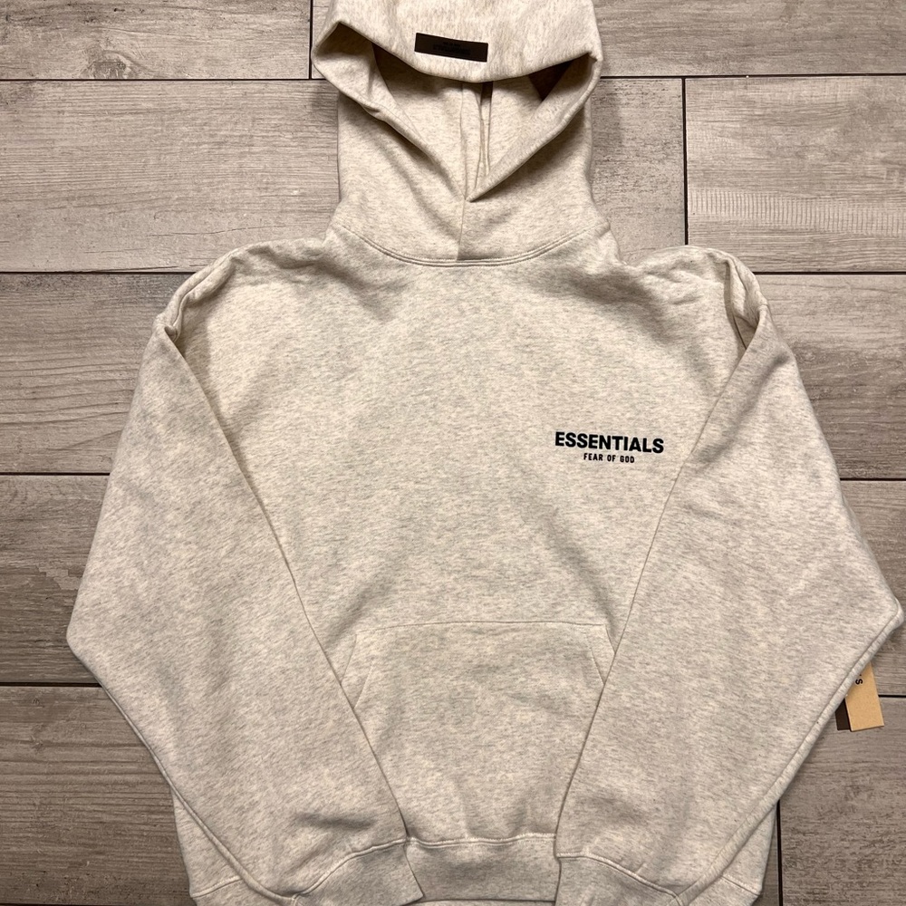 Fear of God Essentials Light Gray Hoodie